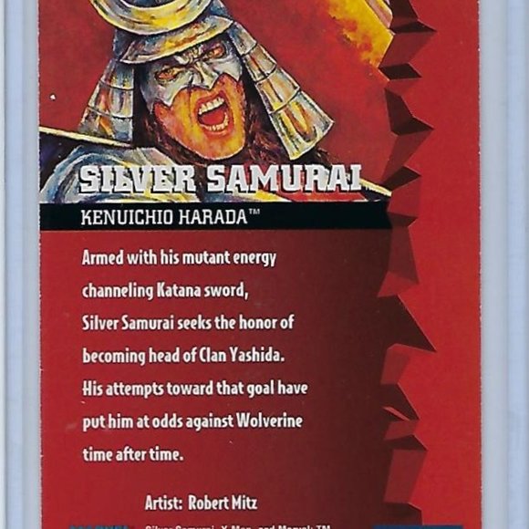 Silver Samurai #45 1995 Fleer Ultra Marvel Comics Trading Card - Picture 2 of 2